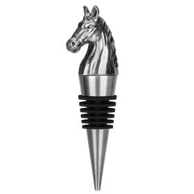 Animal-shaped Wine Stopper For Preserving Red Wine, A Kitchen Storage Gift, A Birthday Gift For Universal Wine Preservation Supplies. (Option: Dark Silver HJS0406)