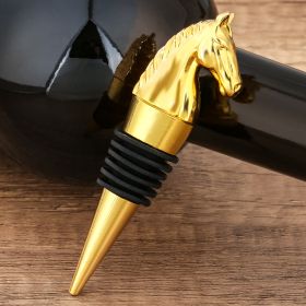 Animal-shaped Wine Stopper For Preserving Red Wine, A Kitchen Storage Gift, A Birthday Gift For Universal Wine Preservation Supplies. (Option: Golden HJS0409)